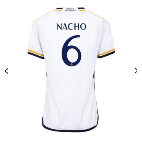 Fotballdrakt Dame Real Madrid Nacho #6 Hjemmedrakt 2023-24 Kortermet